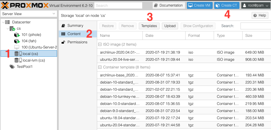 Downloading and configuring the LXC template